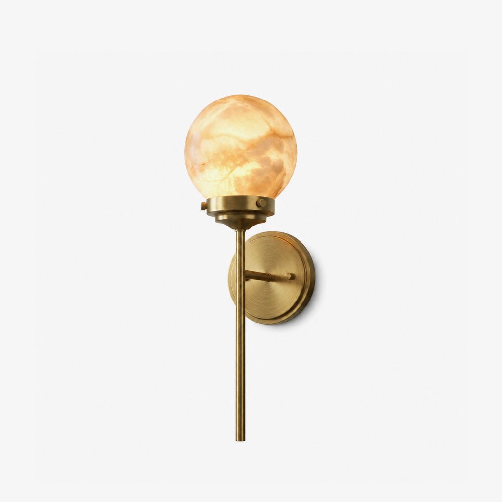 Selene Alabaster Globe Sconce