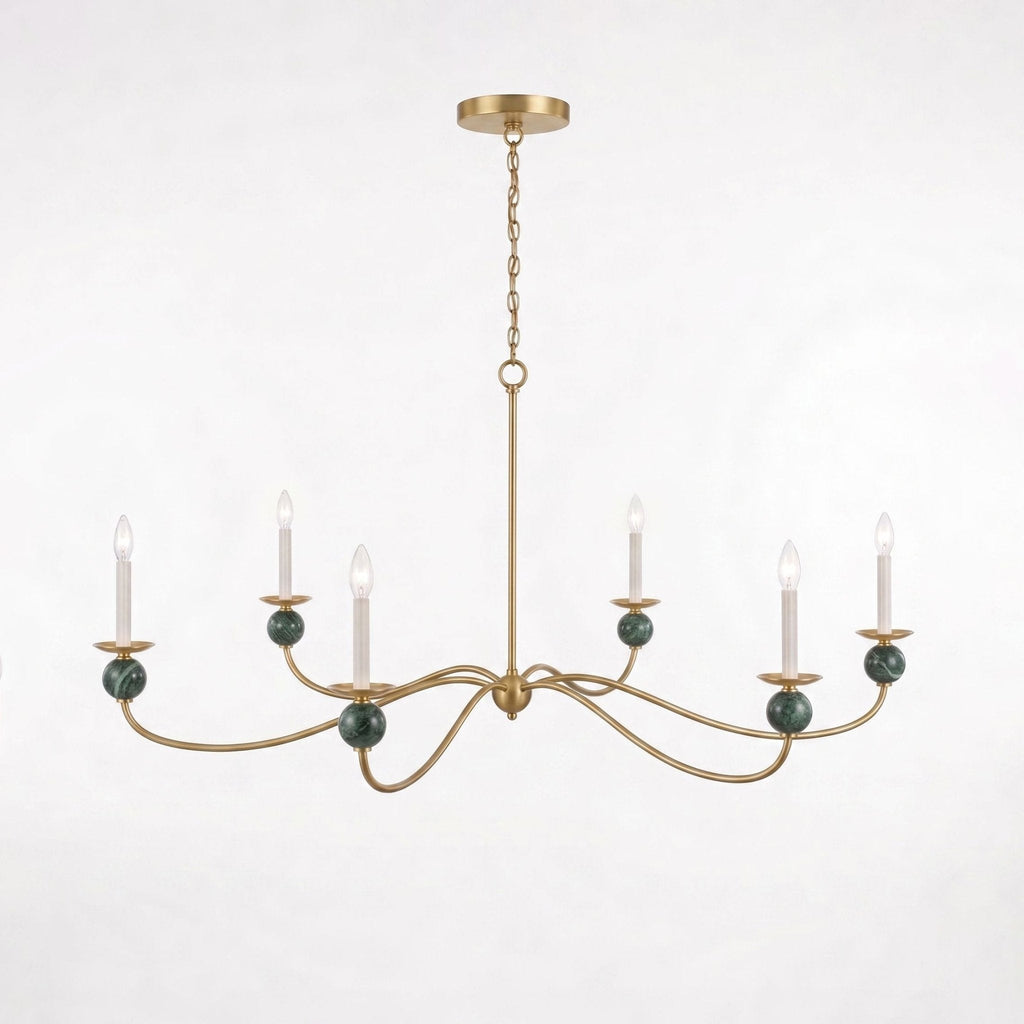Meander Brass Chandelier