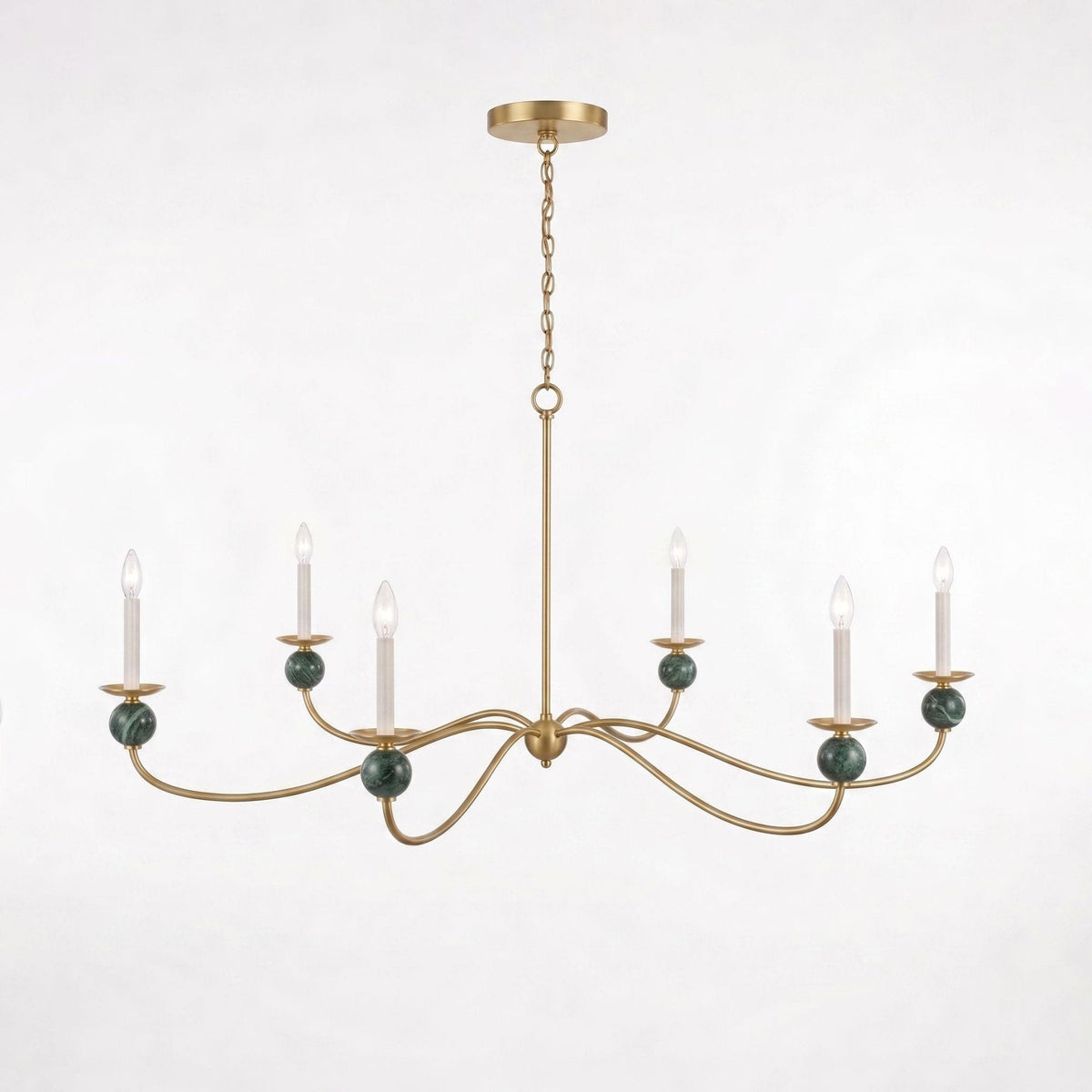 Meander Brass Chandelier