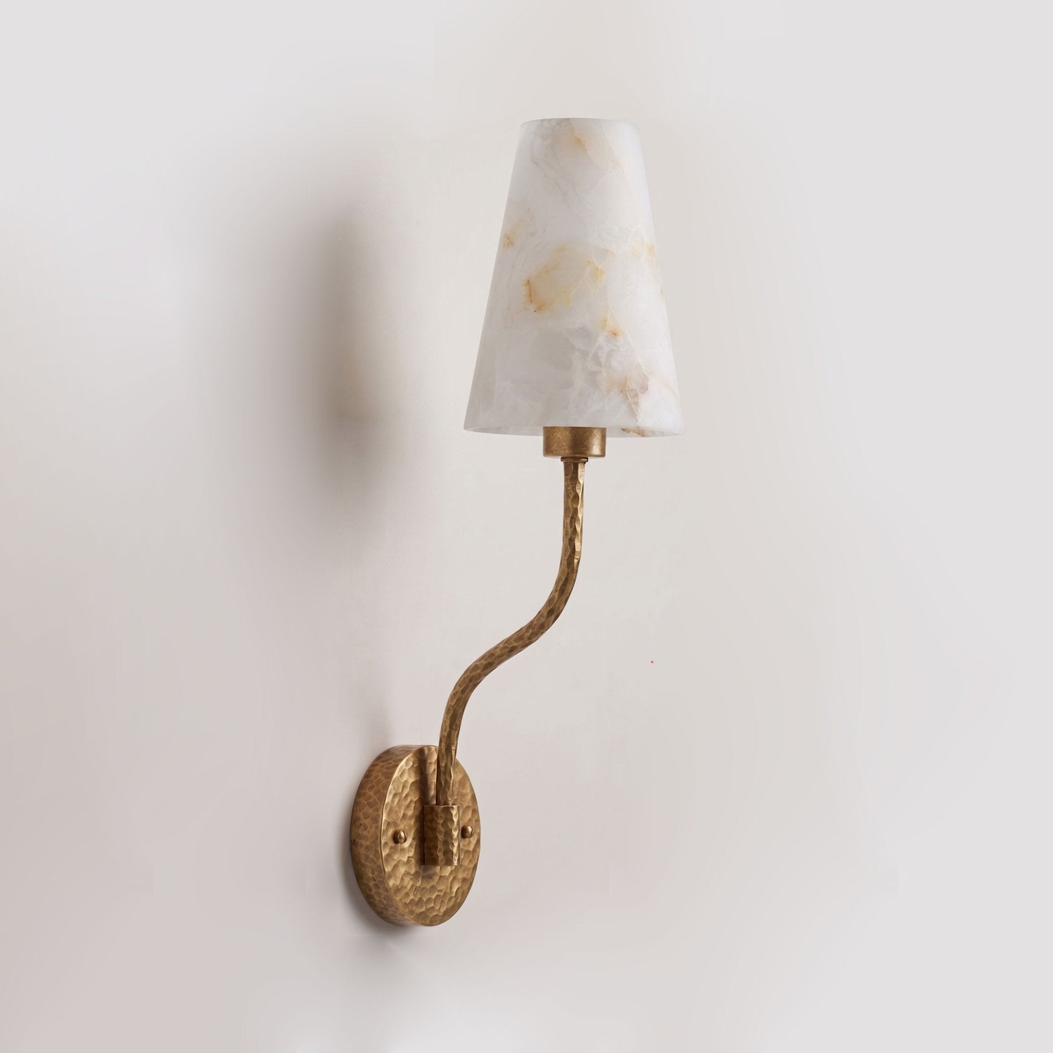 Corwin Hammered Brass Cone Sconce