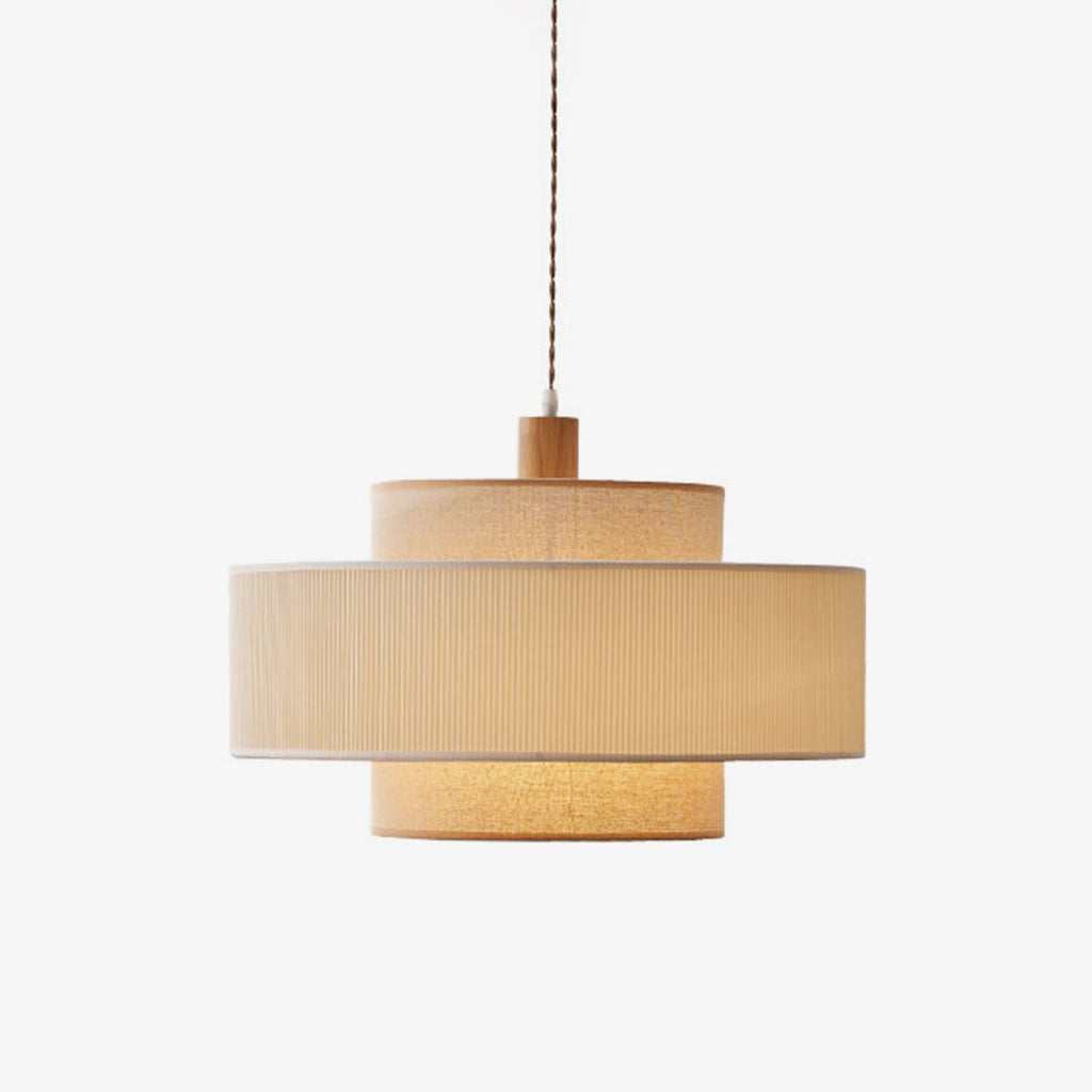 Tiered Linen Pendant Lamp