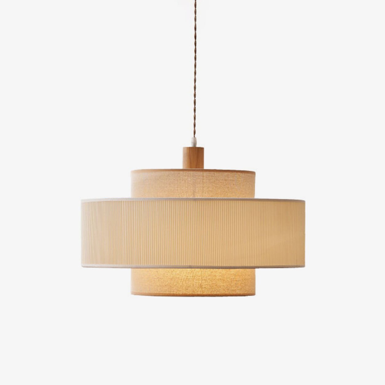 Tiered Linen Pendant Lamp