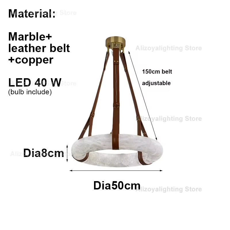 Zoya Contemporary ZY0325 Alabaster Pendant Light Elegant Alabaster Home Application LED Dimmable for Living Room Dining Room