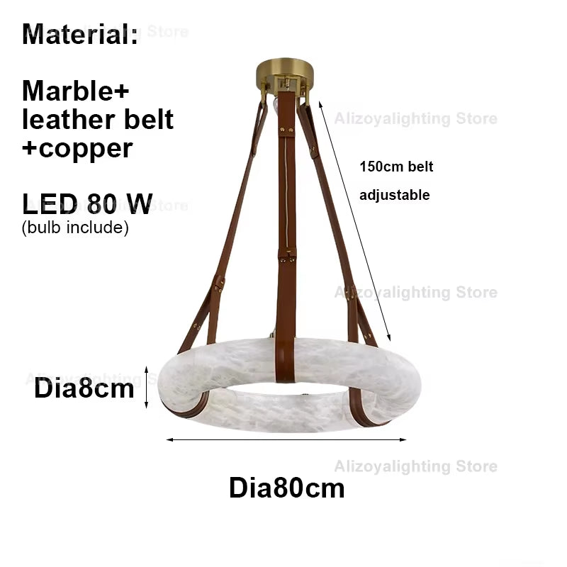 Zoya Contemporary ZY0325 Alabaster Pendant Light Elegant Alabaster Home Application LED Dimmable for Living Room Dining Room