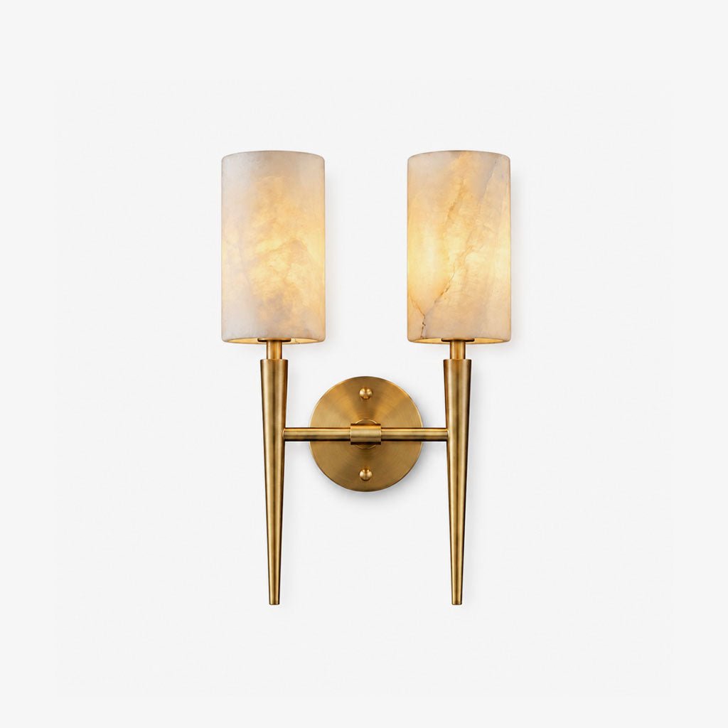 Spire Alabaster Twin Sconce