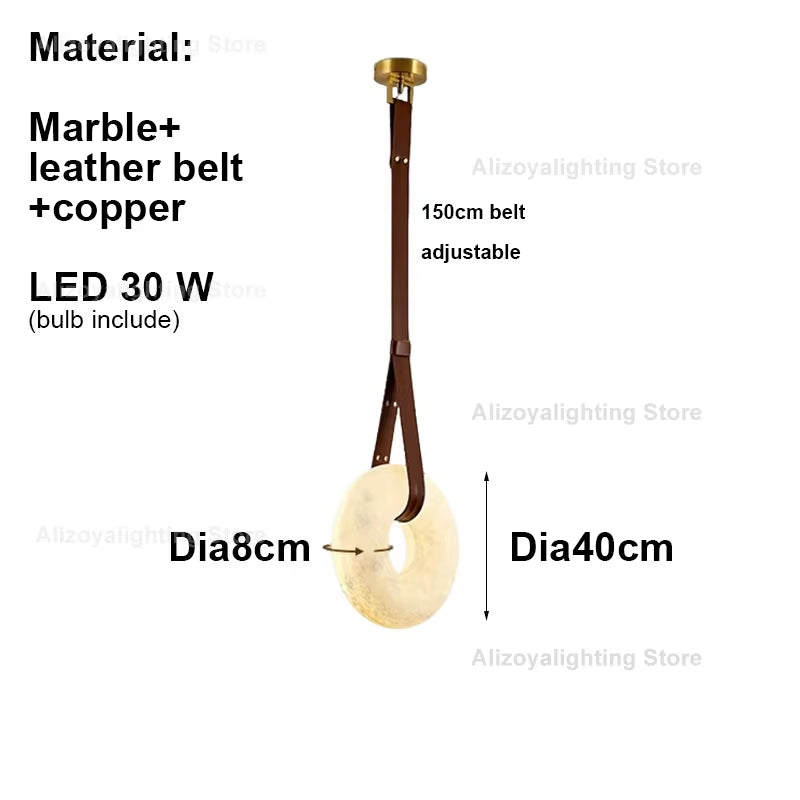 Zoya Contemporary ZY0325 Alabaster Pendant Light Elegant Alabaster Home Application LED Dimmable for Living Room Dining Room