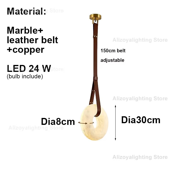 Zoya Contemporary ZY0325 Alabaster Pendant Light Elegant Alabaster Home Application LED Dimmable for Living Room Dining Room