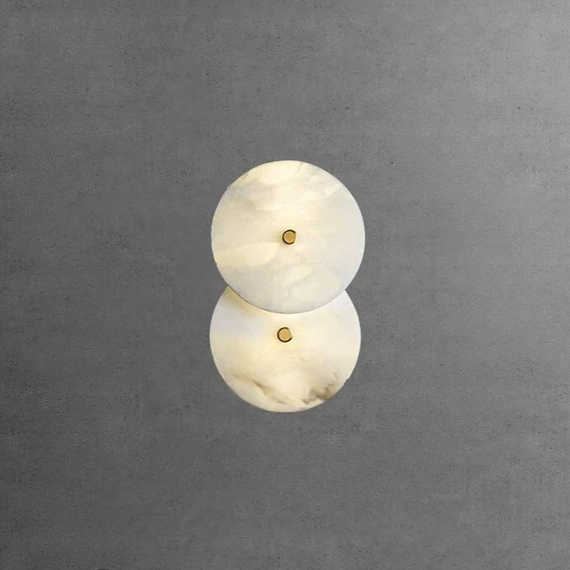 Retro Alabaster Wall Lamp Living Room Background Wall Light Hallway Bedroom Bedside French Natural Marble Wall Sconces