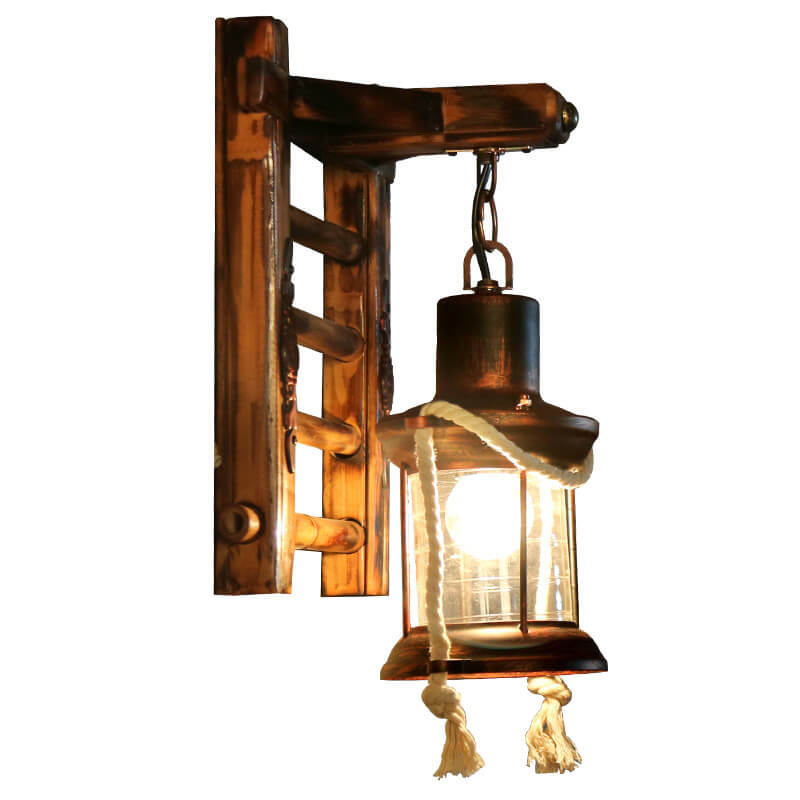 Corran Bamboo Kerosene Style Lantern