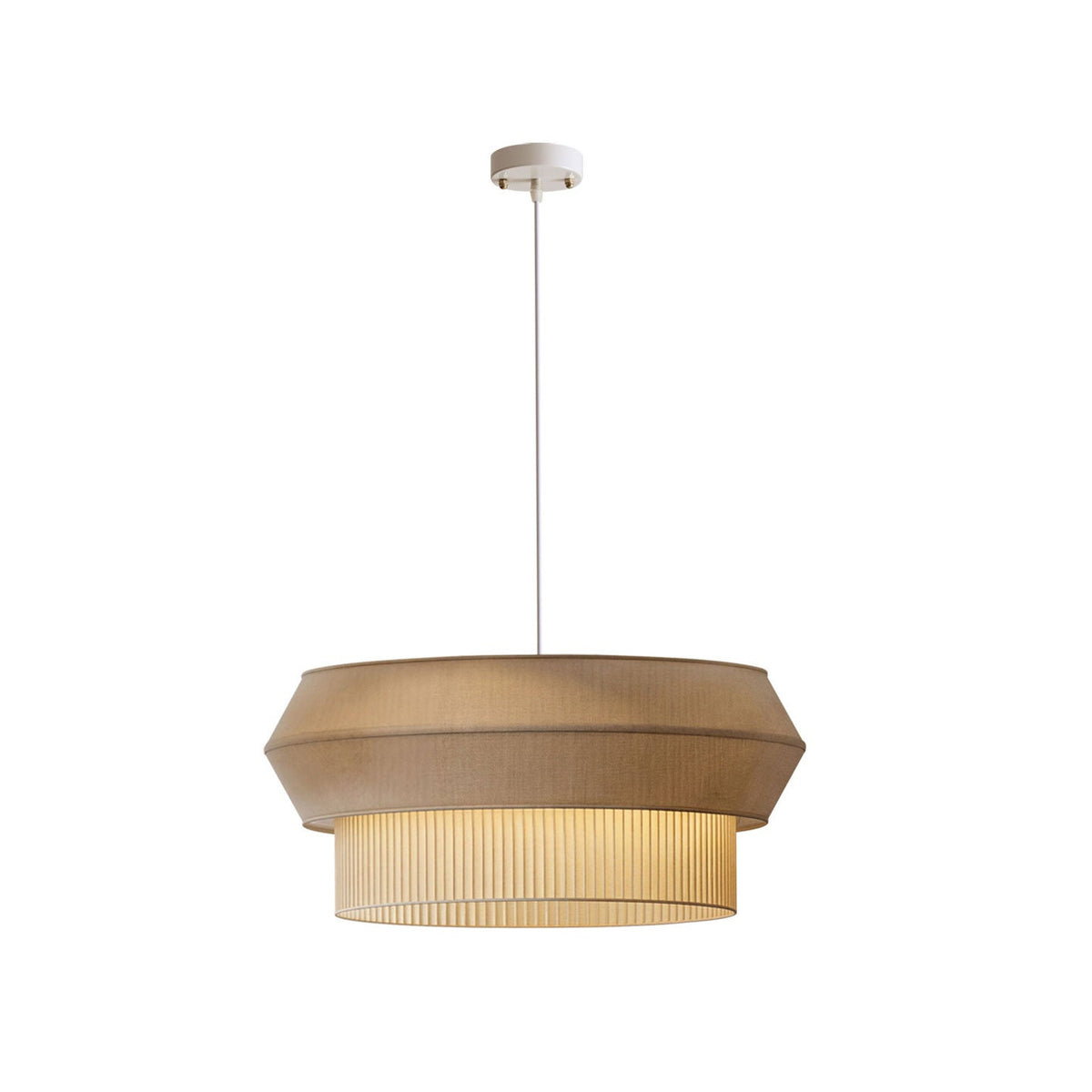 Alder Fluted Fabric Pendant Lamp