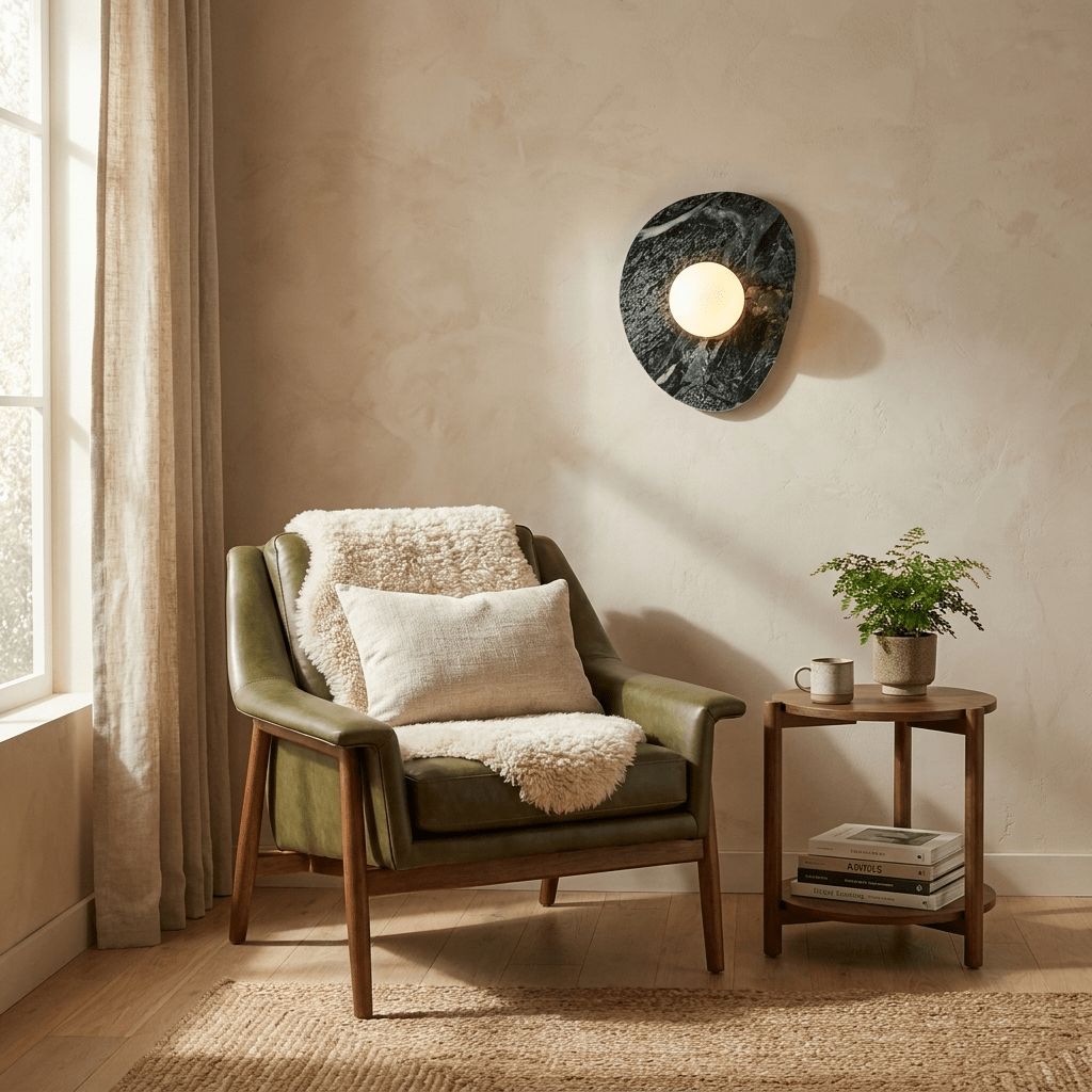 Alira Stone Oval Wall Sconce