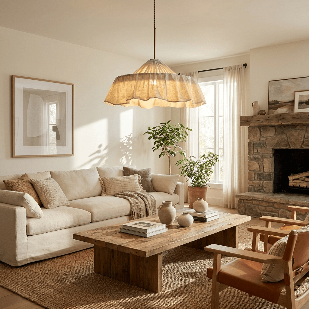 Alvise Linen Pendant Light