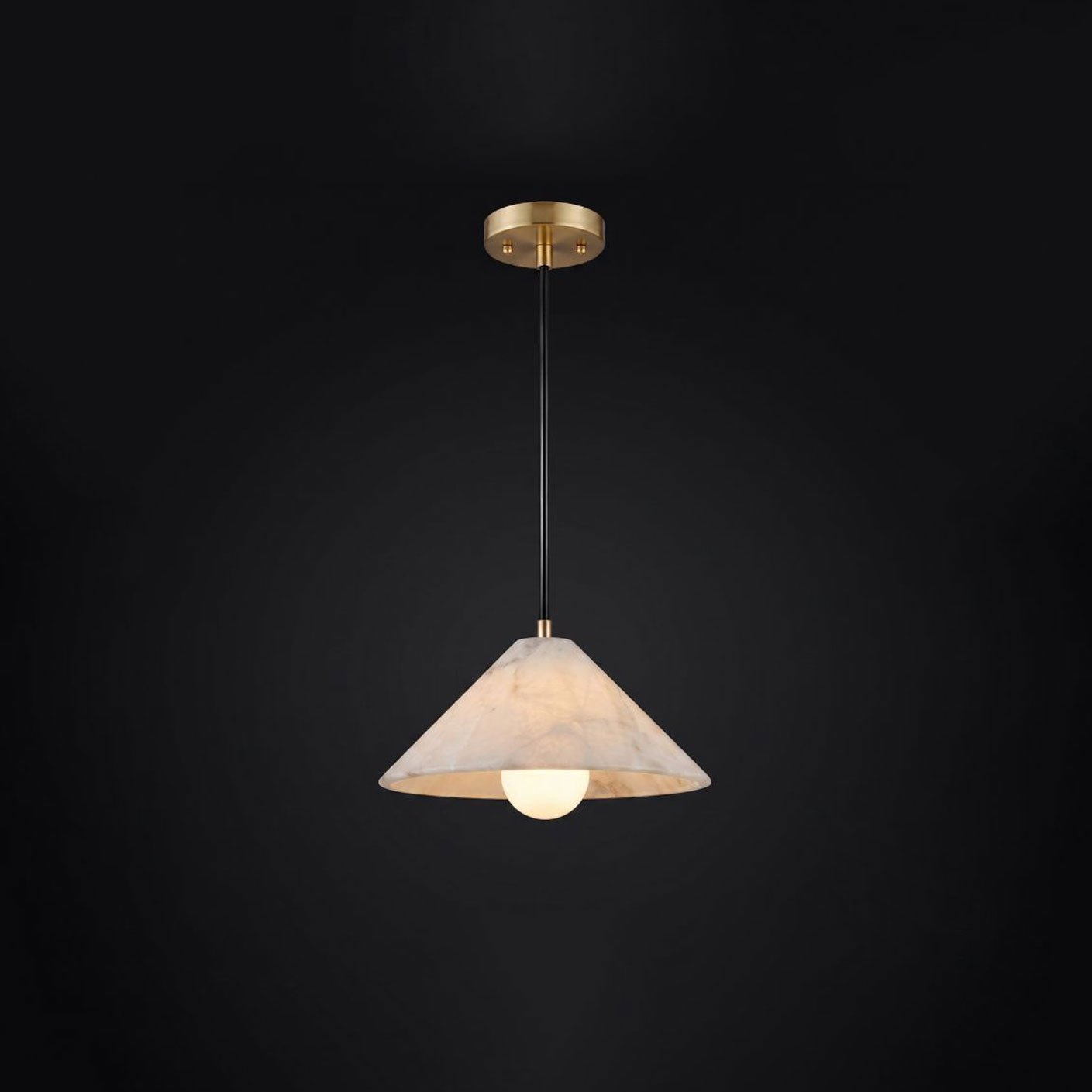 Amara Alabaster Cone Pendant Lamp