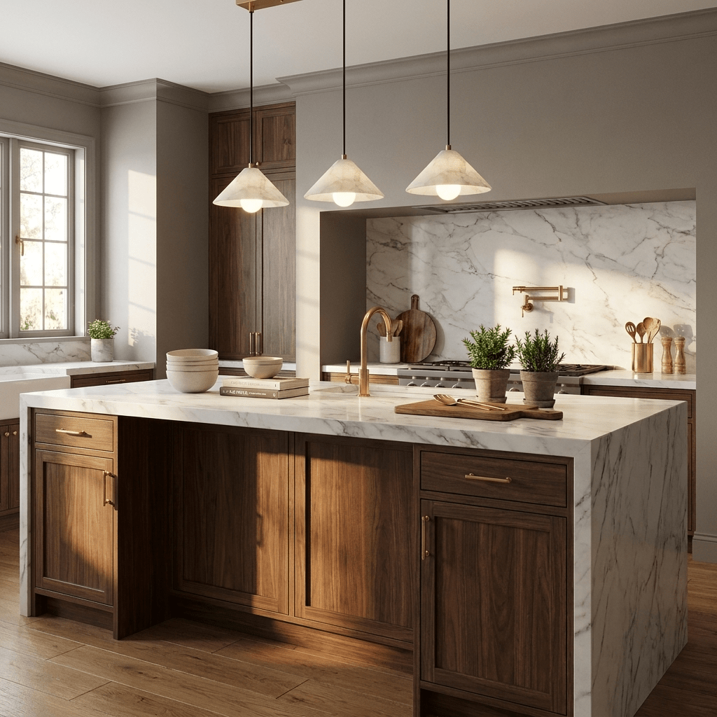 Amara Alabaster Cone Pendant Lamp