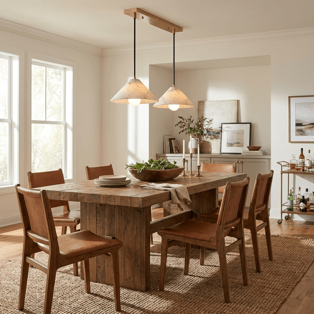 Amara Alabaster Cone Pendant Lamp
