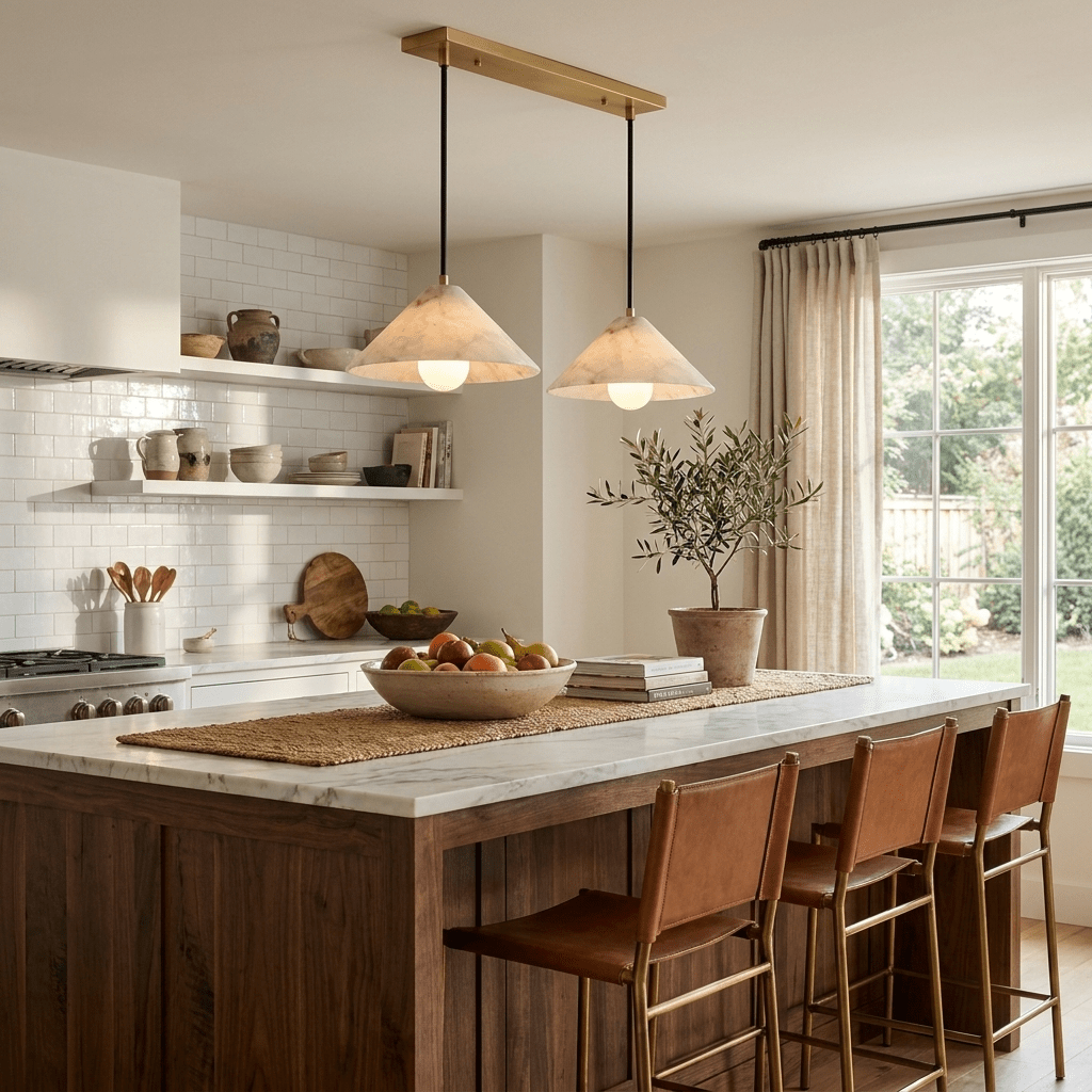 Amara Alabaster Cone Pendant Lamp