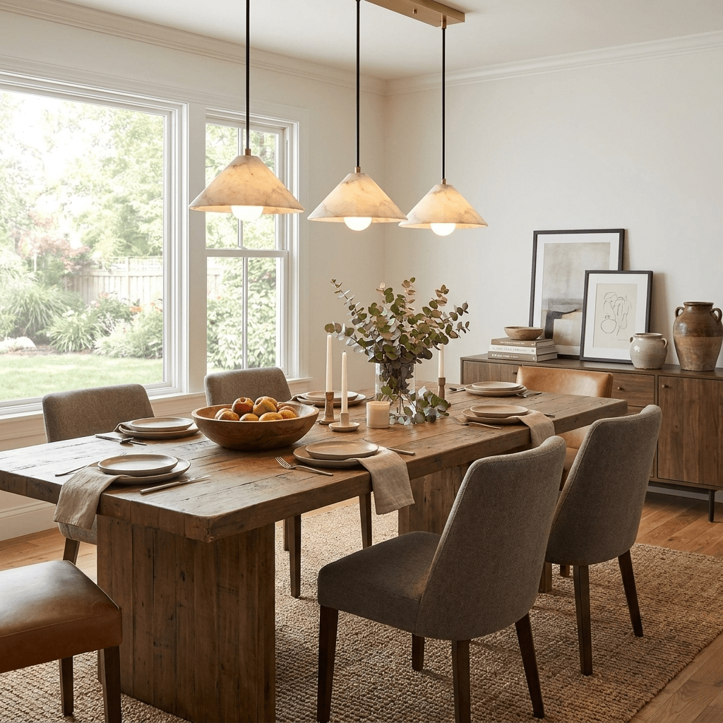 Amara Alabaster Cone Pendant Lamp