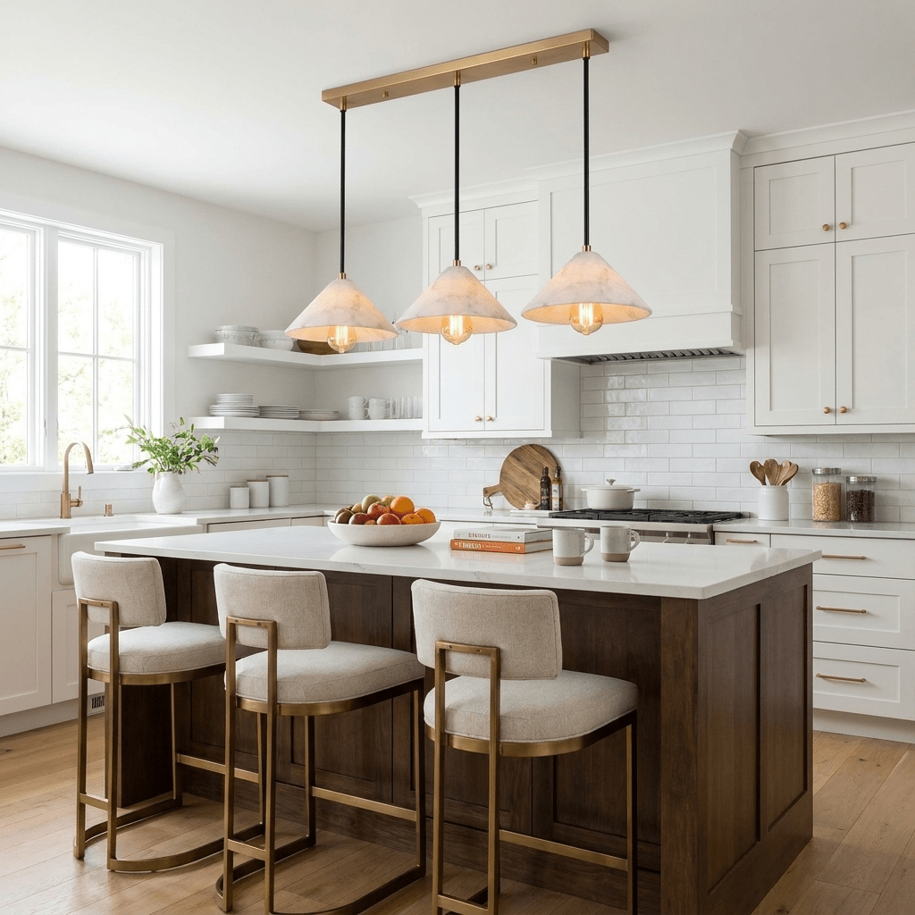 Amara Alabaster Cone Pendant Lamp