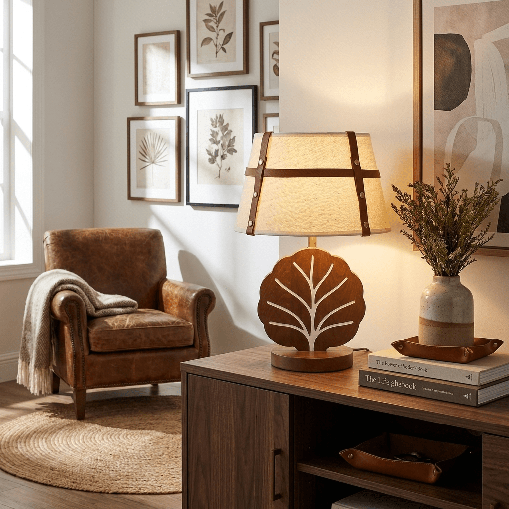 Arbor Ash Wood Table Lamp
