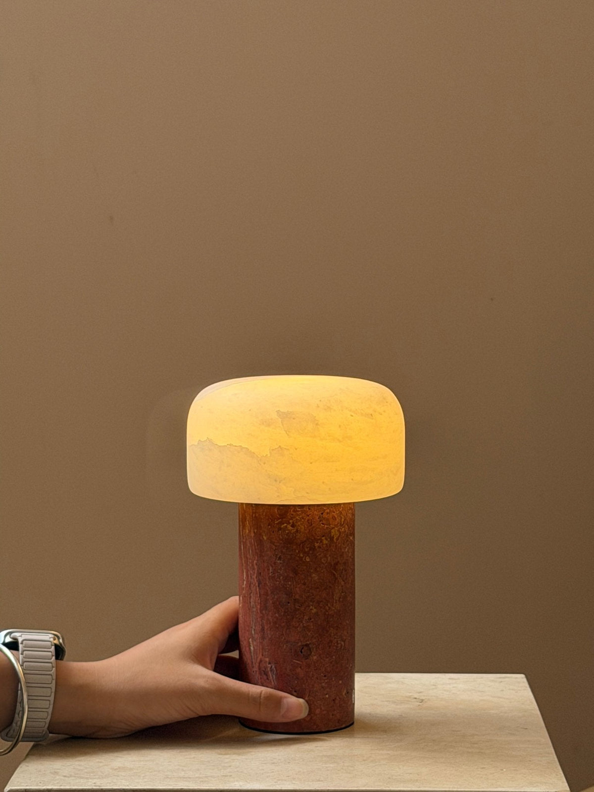 Asteria Natural Stone Rechargeable Table Lamp