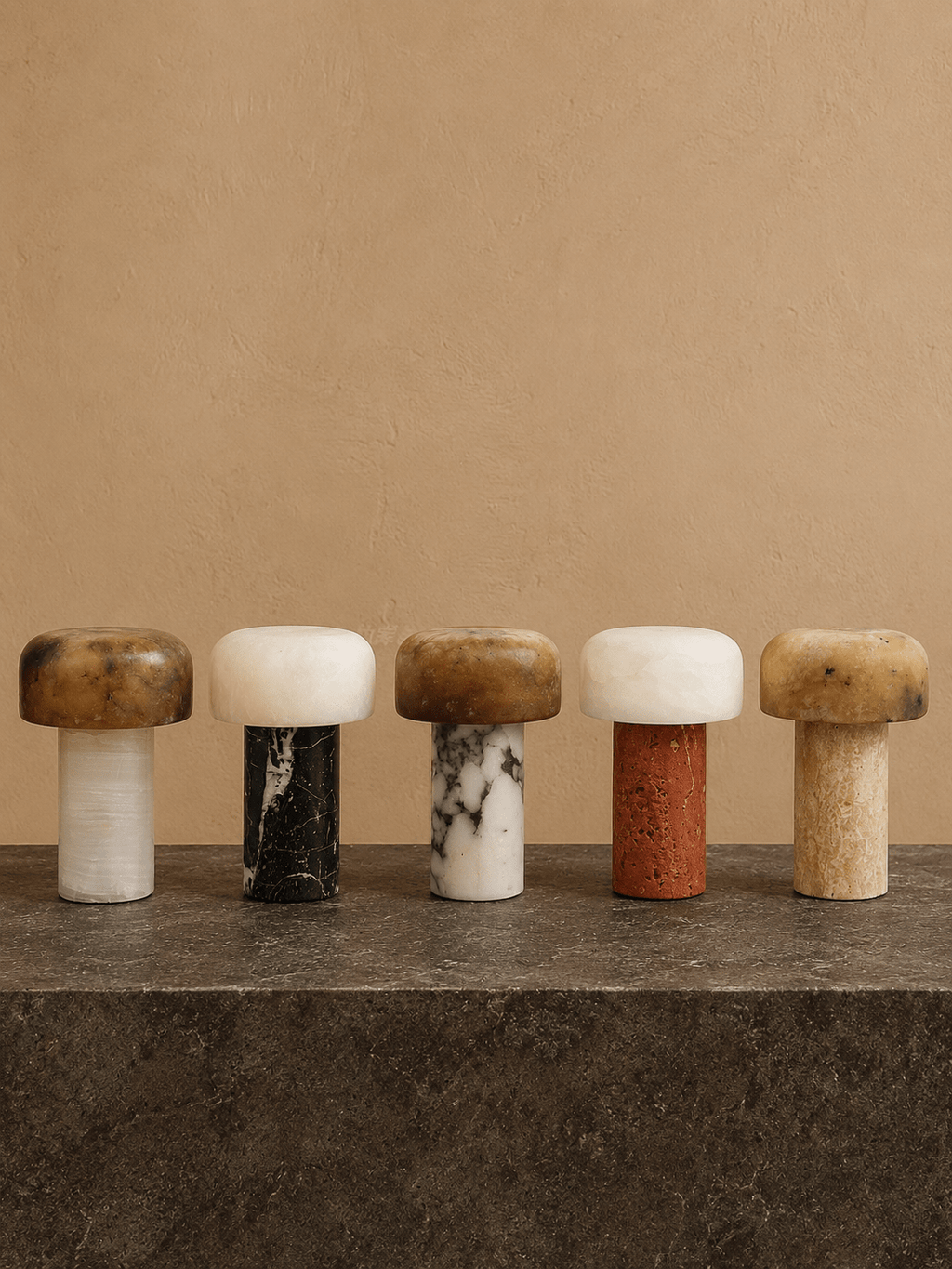 Asteria Natural Stone Rechargeable Table Lamp