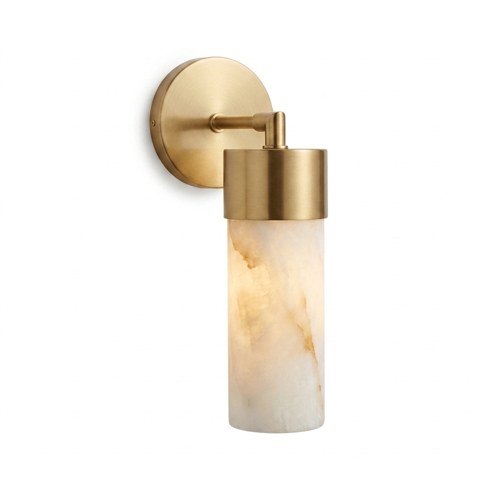 Aurelia Alabaster Cylinder Wall Sconce