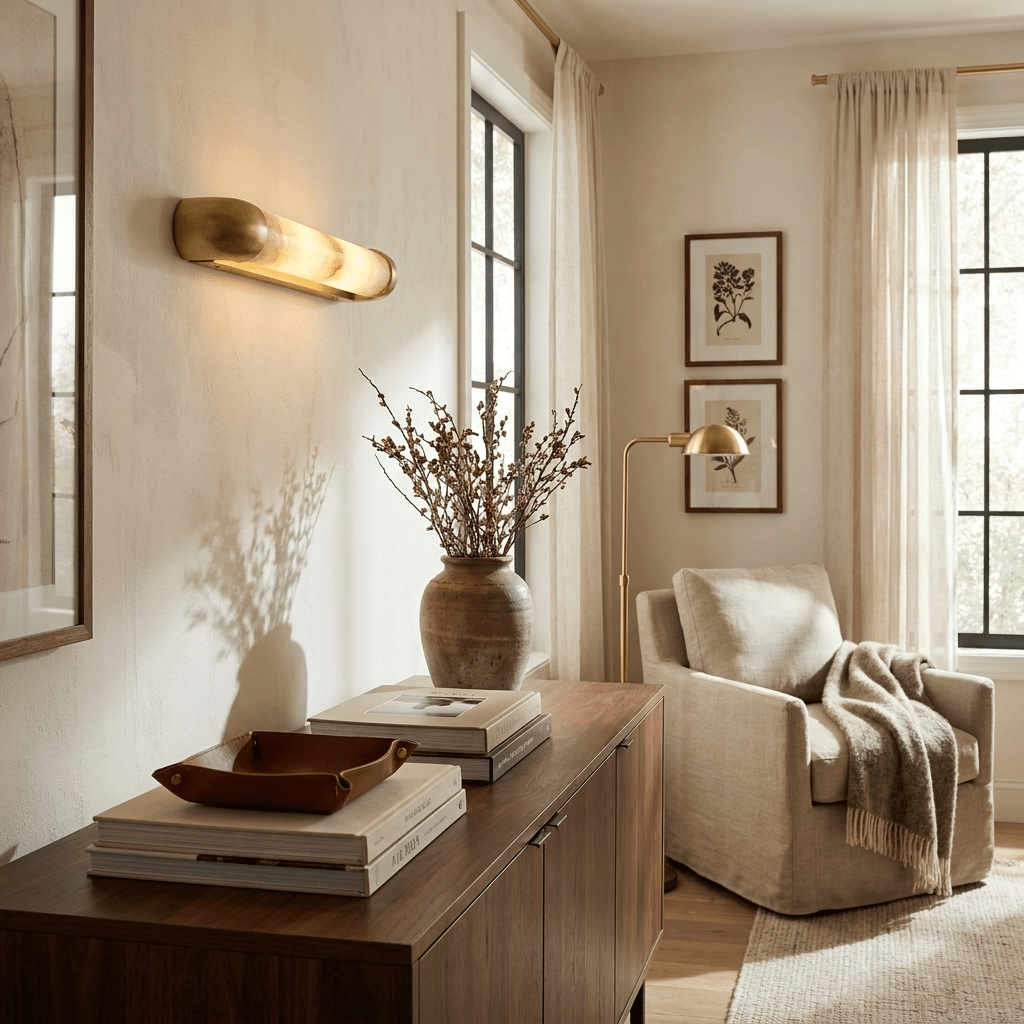Auren Alabaster LED Wall Sconce