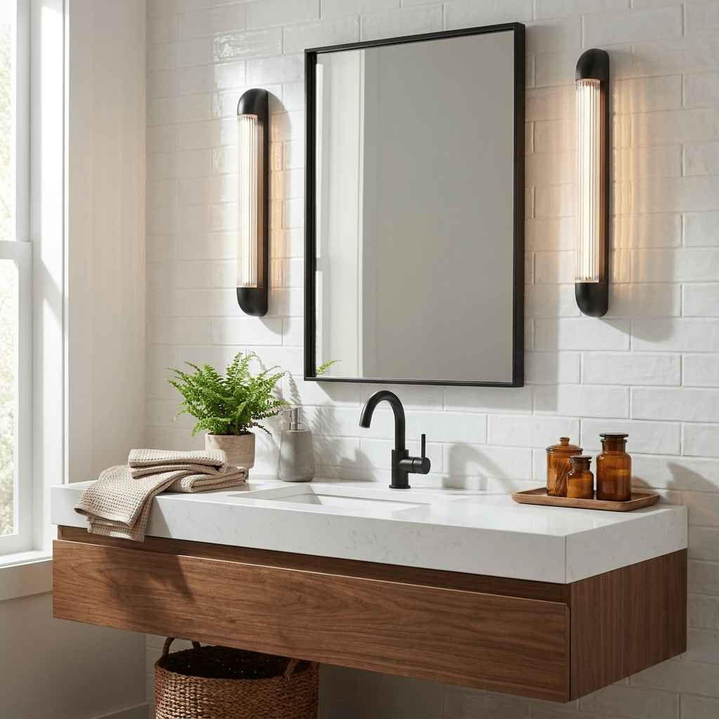 Aurevane Ribbed Glass Wall Sconce
