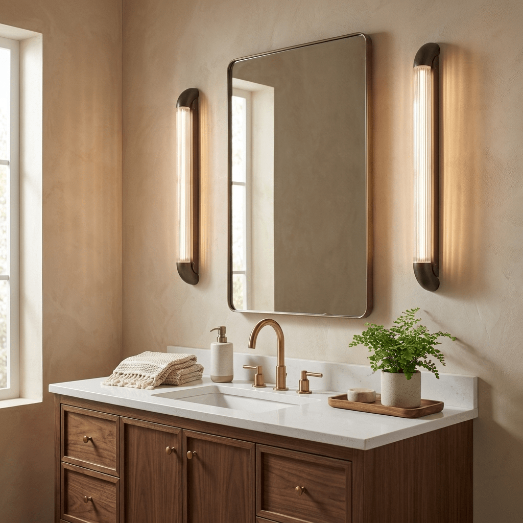 Aurevane Ribbed Glass Wall Sconce