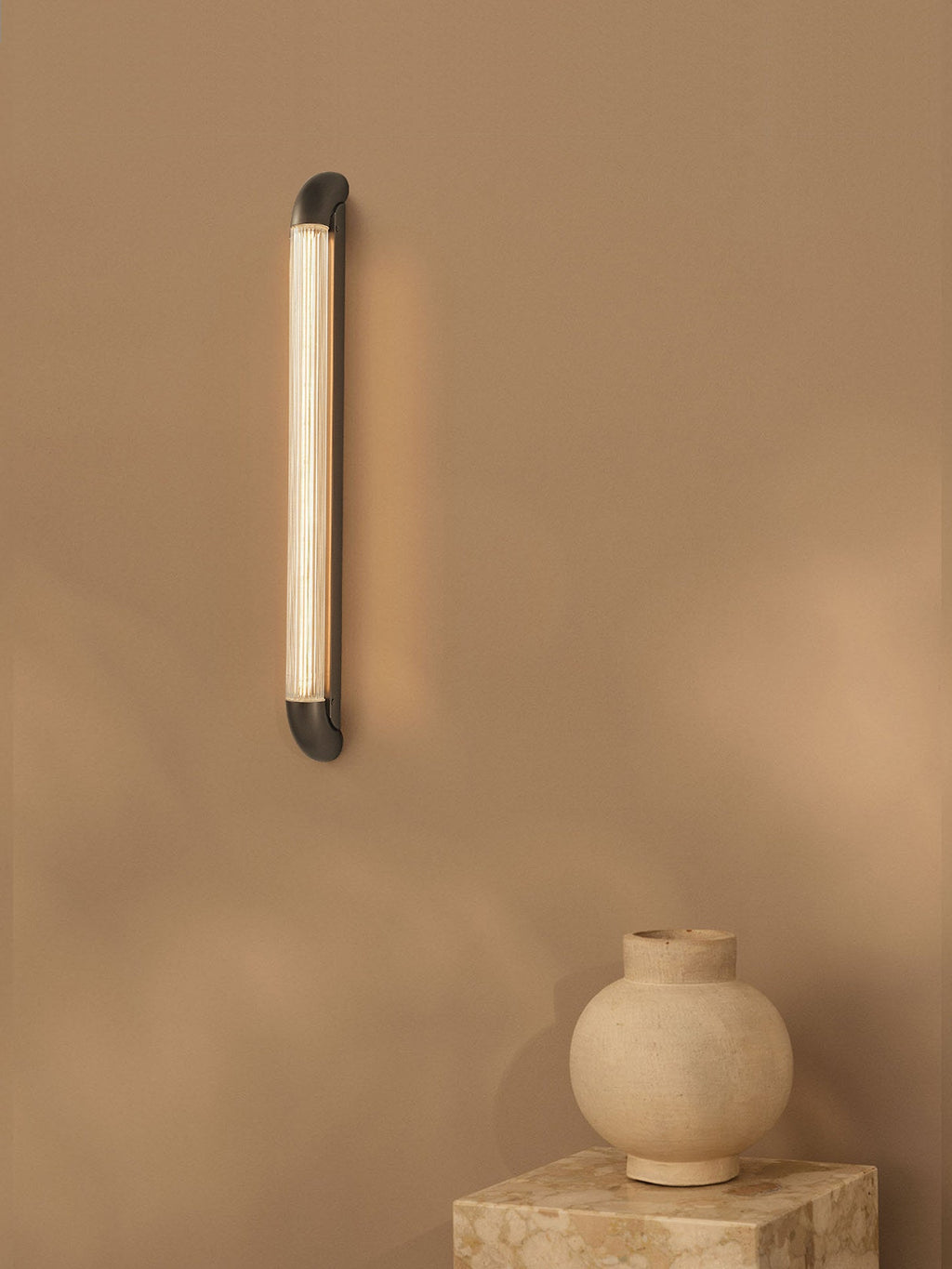 Aurevane Ribbed Glass Wall Sconce