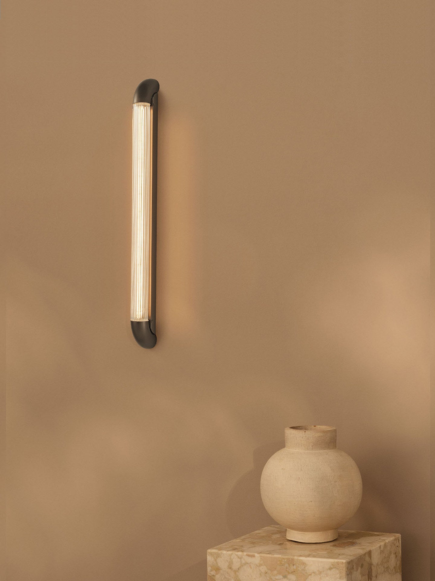 Aurevane Ribbed Glass Wall Sconce