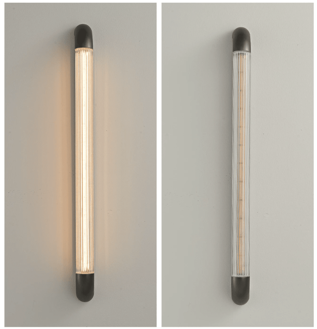 Aurevane Ribbed Glass Wall Sconce
