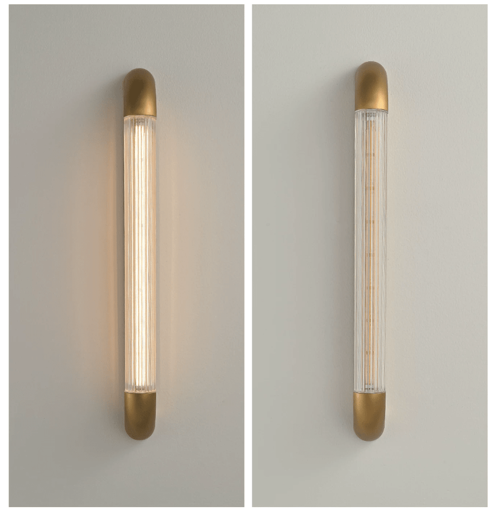 Aurevane Ribbed Glass Wall Sconce