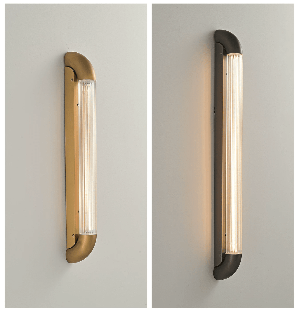 Aurevane Ribbed Glass Wall Sconce