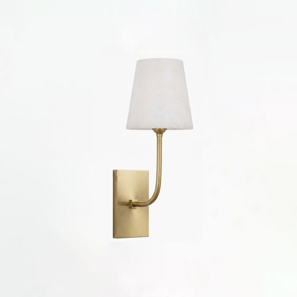 Aurevia Alabaster Tapered Shade Wall Sconce