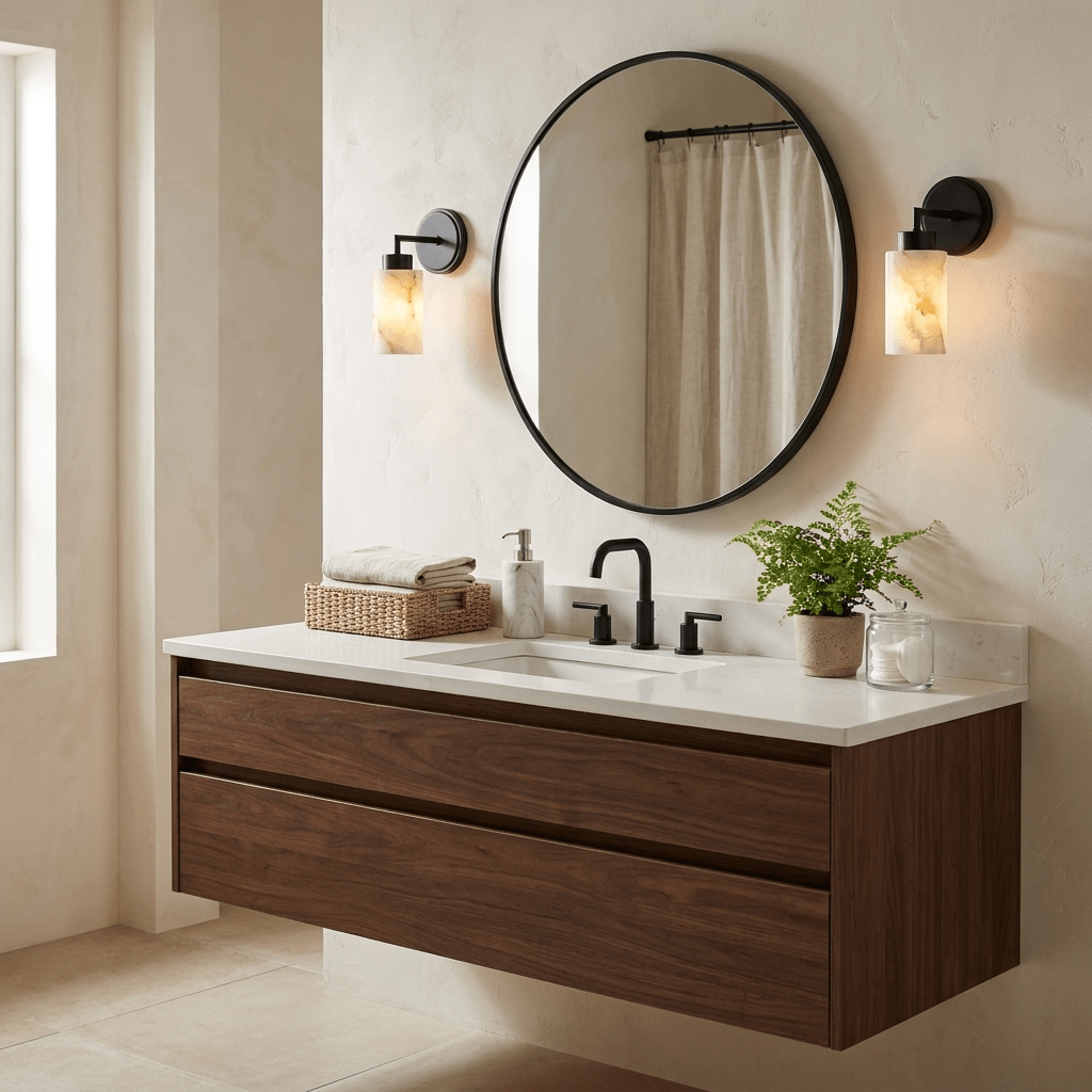 Avelin Alabaster Cylinder Wall Sconce