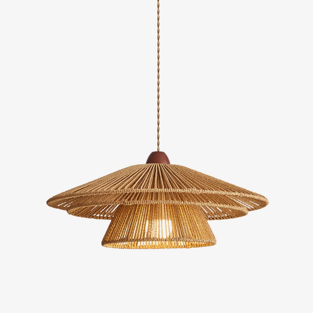 Avelora Paper Rattan Pendant Light