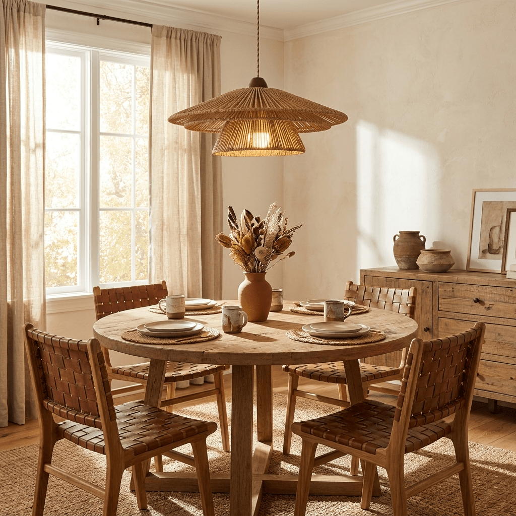 Avelora Paper Rattan Pendant Light