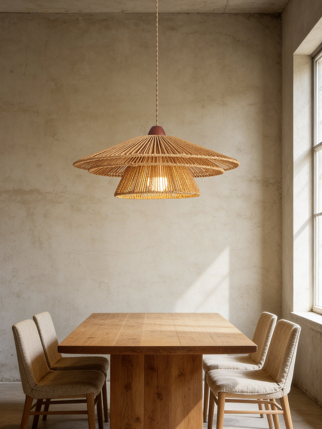 Avelora Paper Rattan Pendant Light
