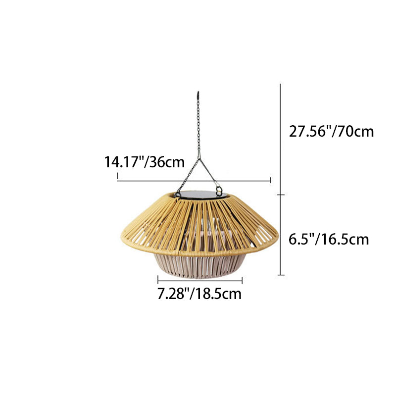 Willow Rattan Solar Pendant