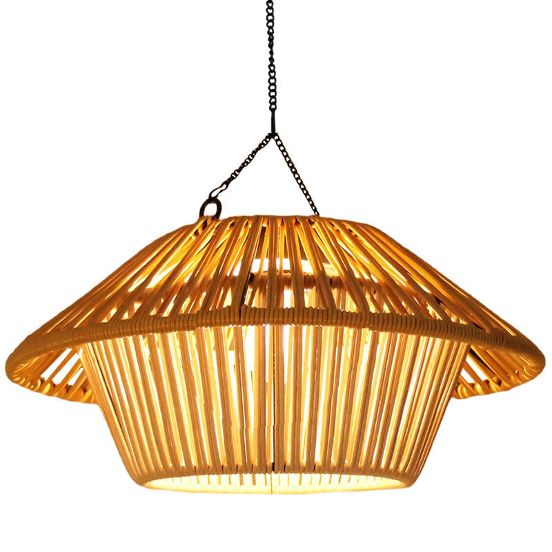 Willow Rattan Solar Pendant