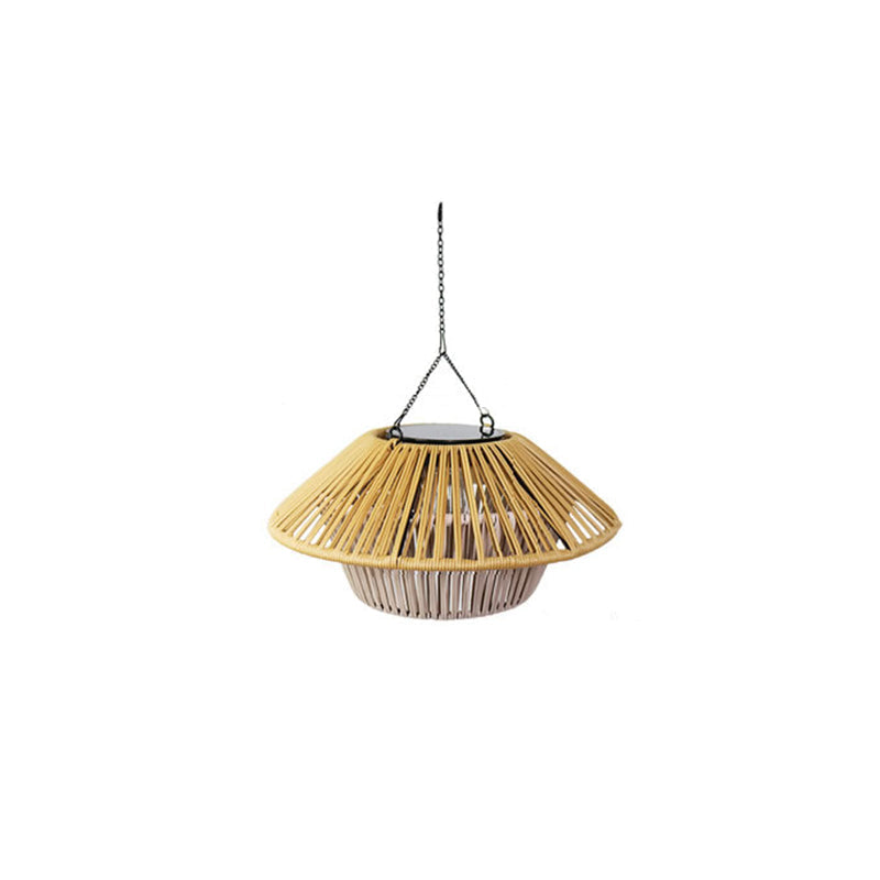 Willow Rattan Solar Pendant