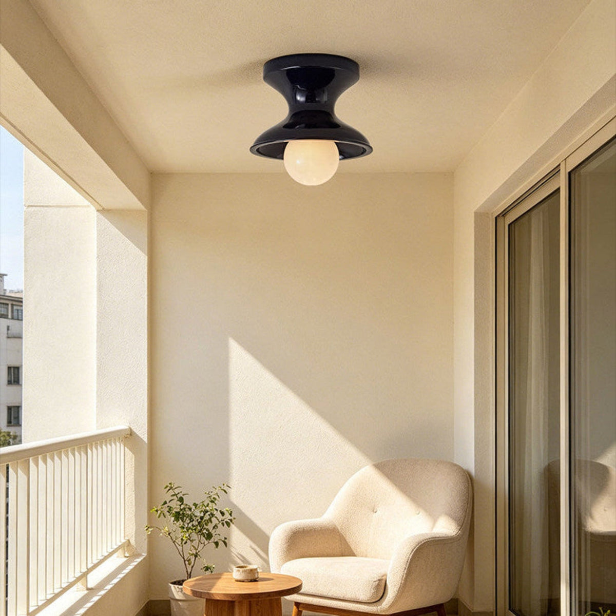 Bobbin Resin Flush Mount Light