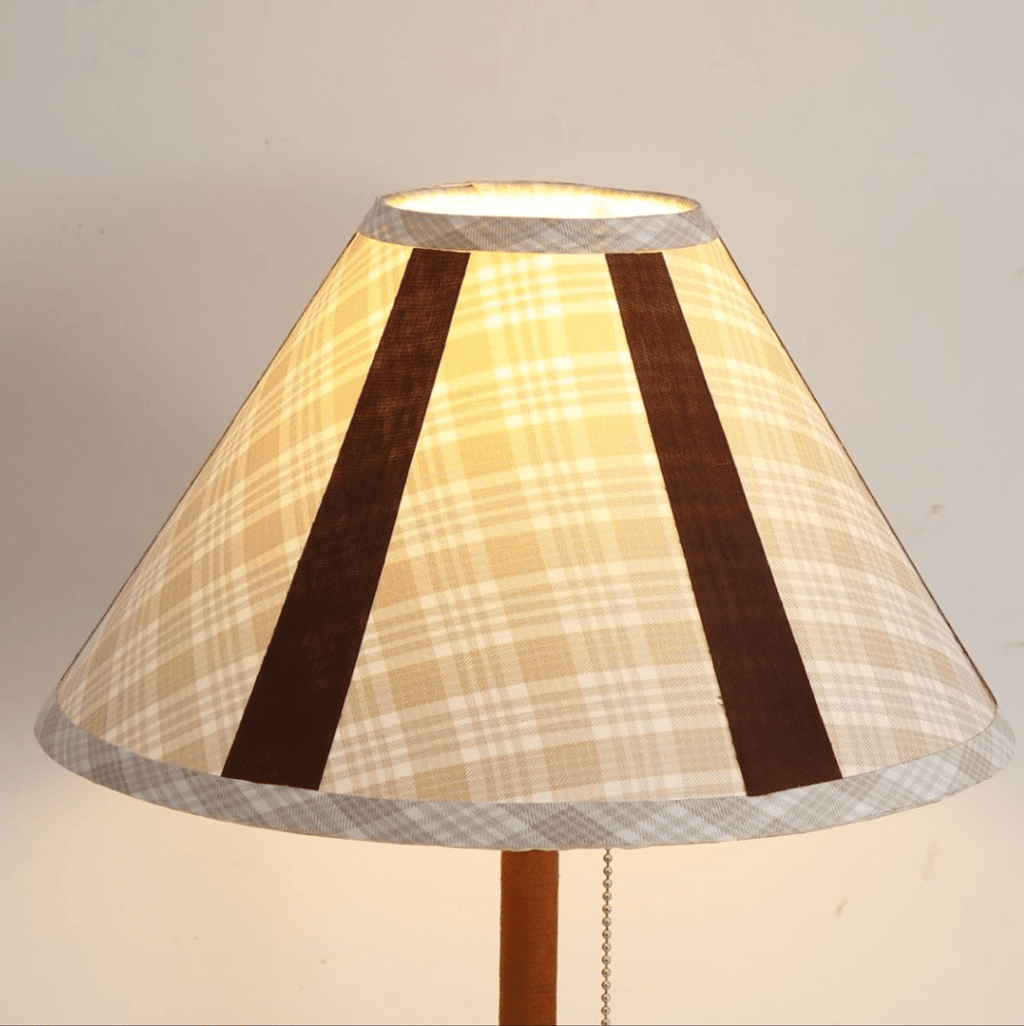 Briar Leather Trim Fabric Table Lamp