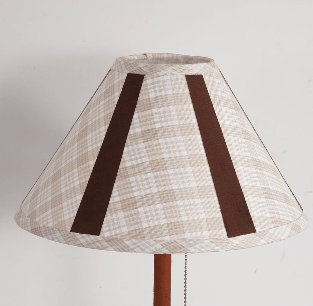 Briar Leather Trim Fabric Table Lamp