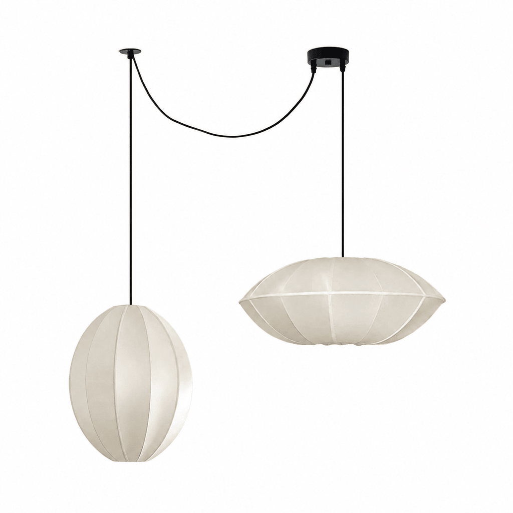 Calabash Ribbed Fabric Pendant Lamp