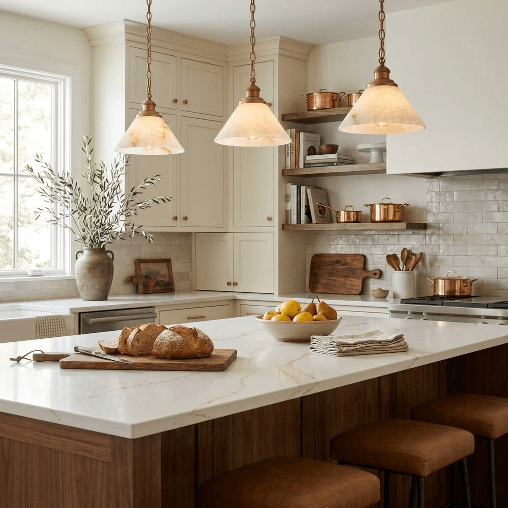 Camden Alabaster Cone Pendant Lamp