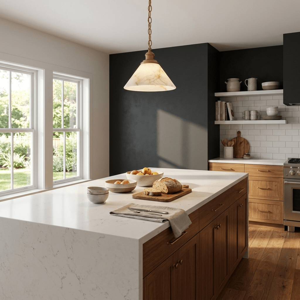 Camden Alabaster Cone Pendant Lamp