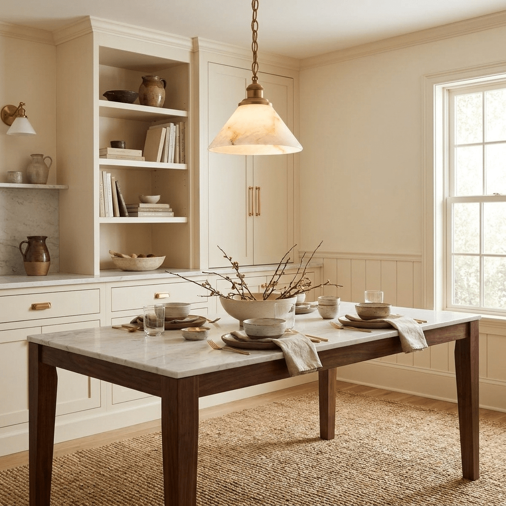 Camden Alabaster Cone Pendant Lamp