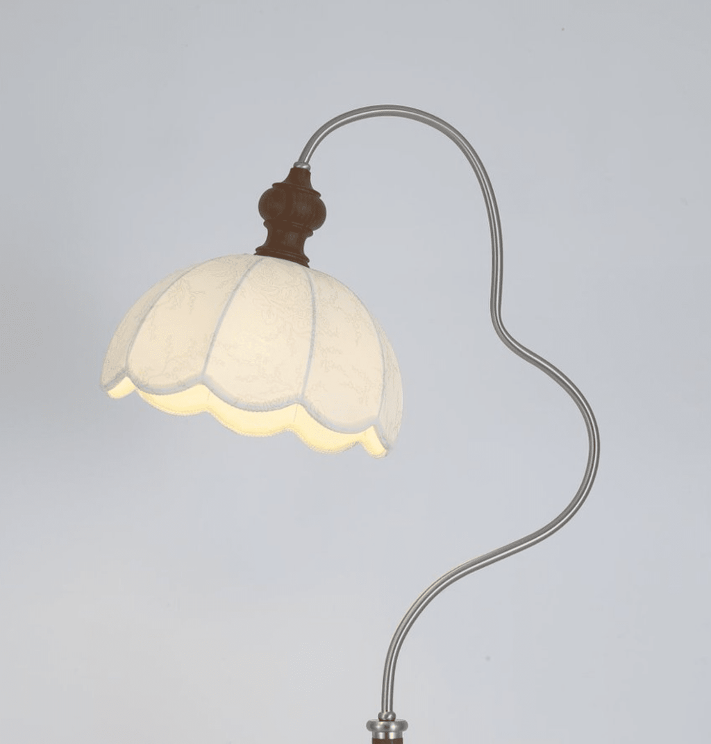 Camille Scalloped Fabric Floor Lamp